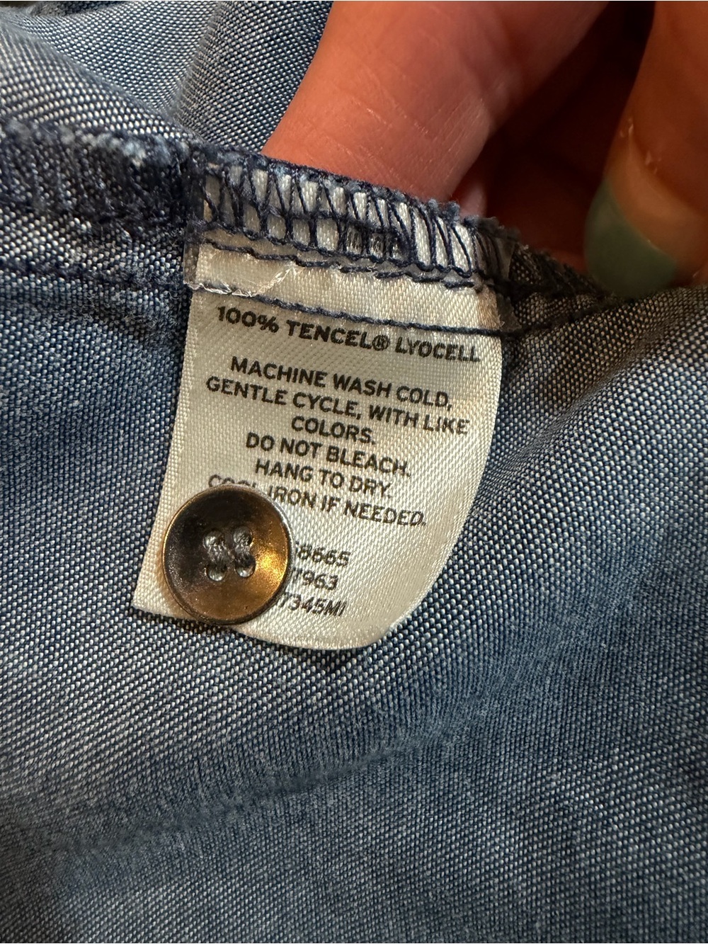 Halogen Blue Patterned Button-Front Shirt - Picture 6 of 6